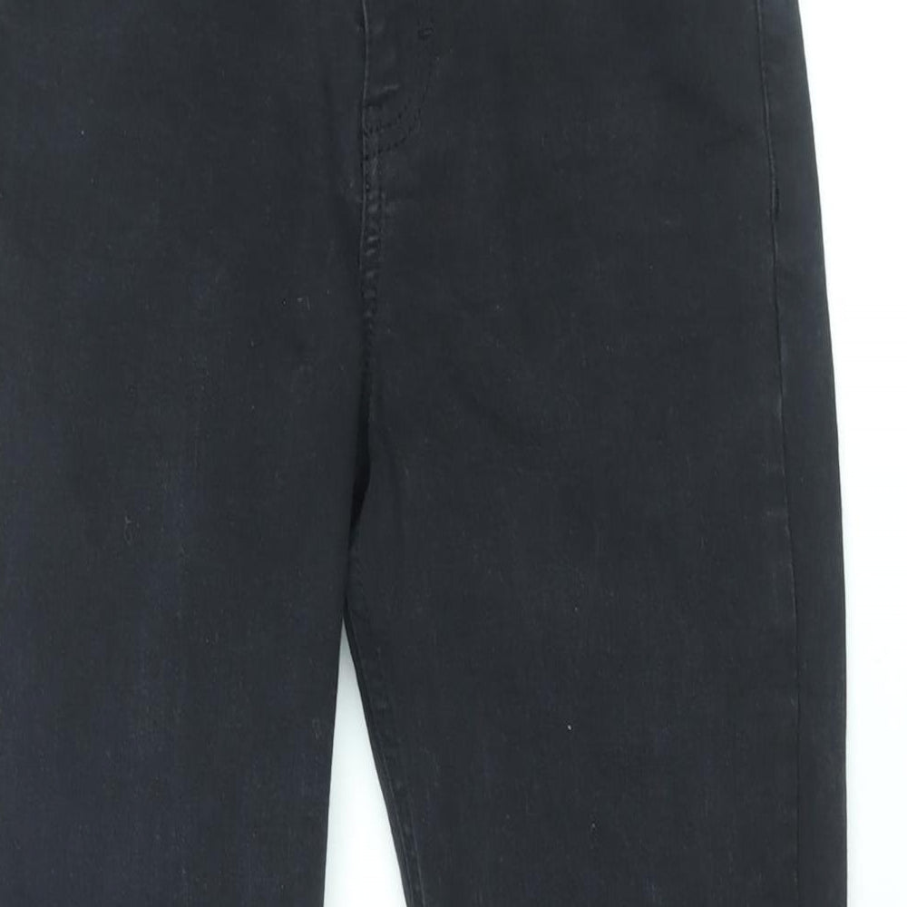 Topshop Womens Black Cotton Skinny Jeans Size 26 in L32 in Regular Zip