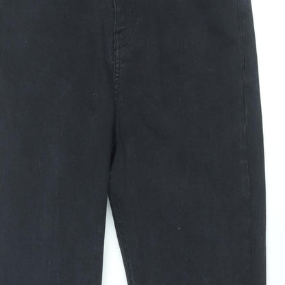 Topshop Womens Black Cotton Skinny Jeans Size 26 in L32 in Regular Zip