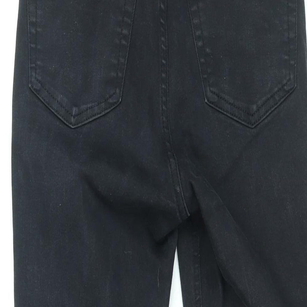 Topshop Womens Black Cotton Skinny Jeans Size 26 in L32 in Regular Zip