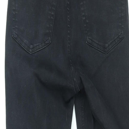 Topshop Womens Black Cotton Skinny Jeans Size 26 in L32 in Regular Zip