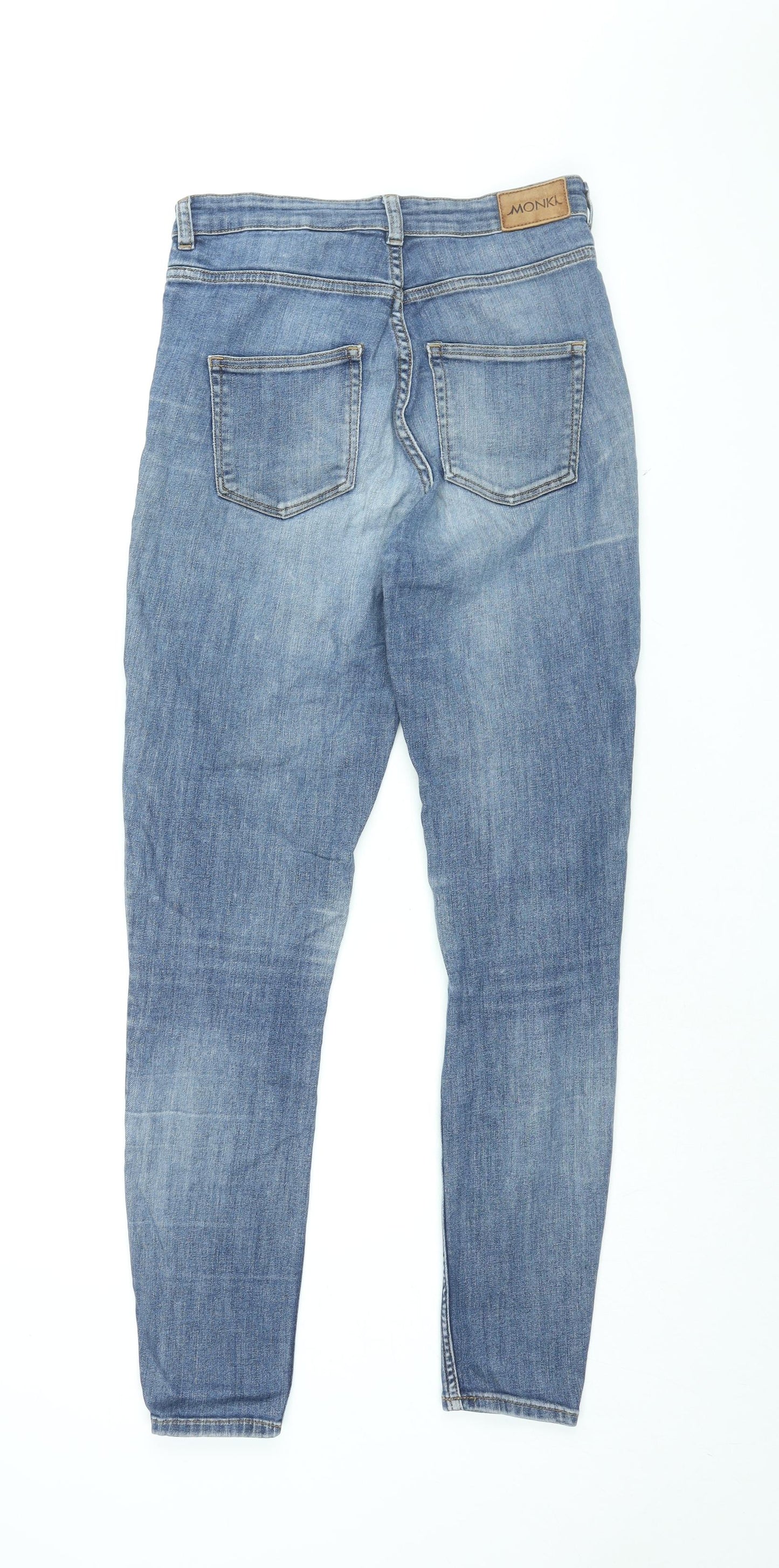 Monki Womens Blue Cotton Skinny Jeans Size 29 in L30.5 in Regular Zip