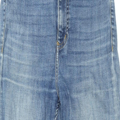 Monki Womens Blue Cotton Skinny Jeans Size 29 in L30.5 in Regular Zip