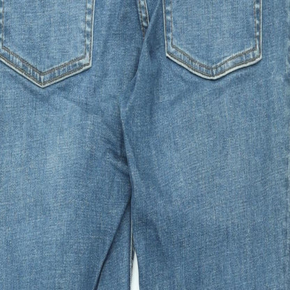 Topman Mens Blue Cotton Skinny Jeans Size 30 in L32 in Regular Zip
