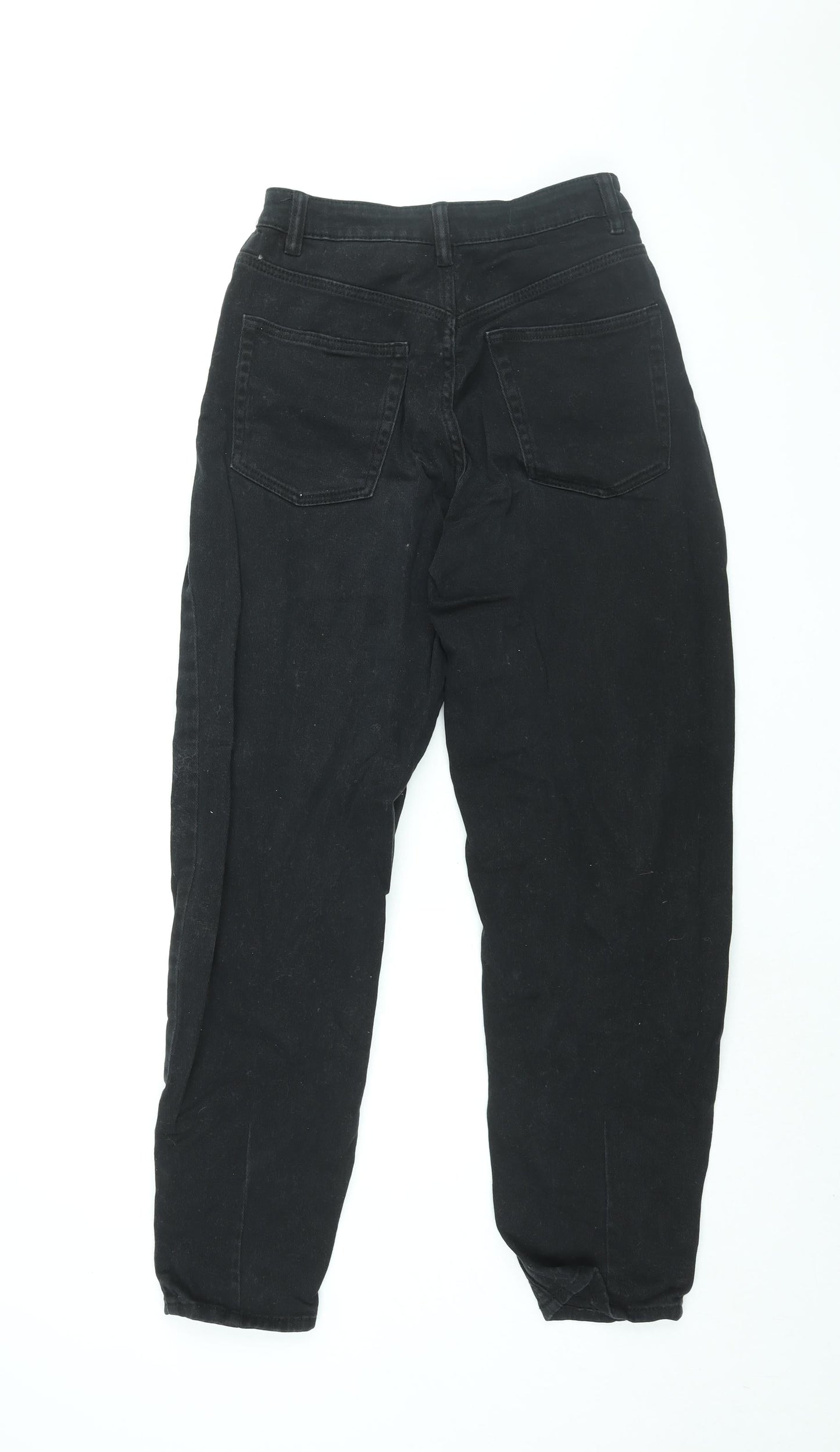 Womens UK Size 8 H&M Regular Fit Mom Black Jeans