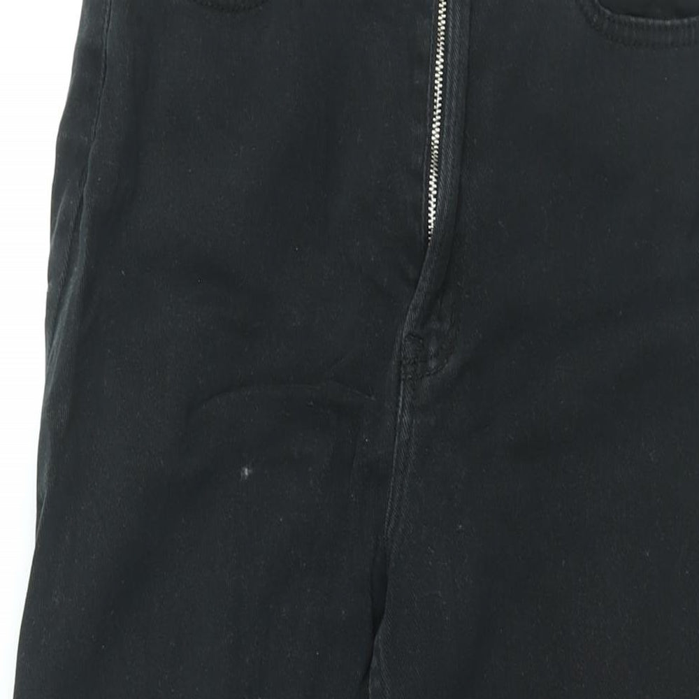 Womens UK Size 8 H&M Regular Fit Mom Black Jeans