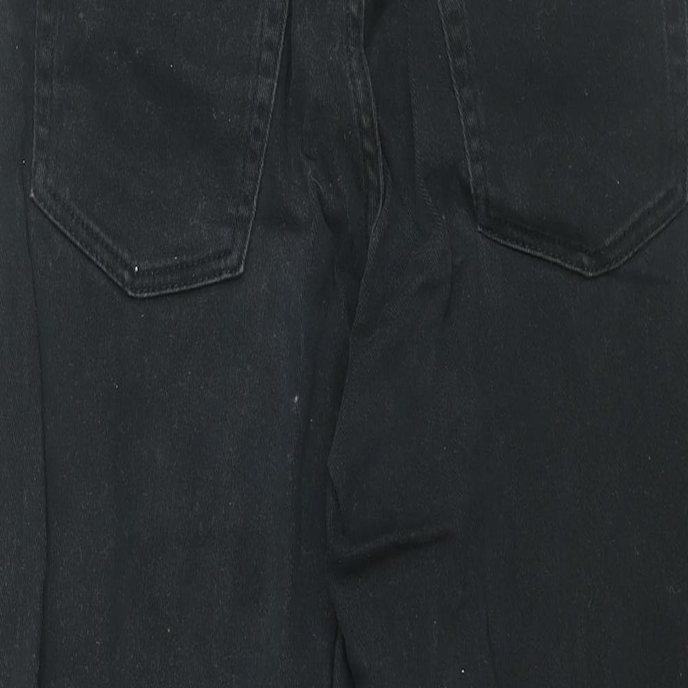 Womens UK Size 8 H&M Regular Fit Mom Black Jeans