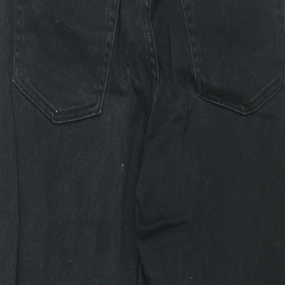 Womens UK Size 8 H&M Regular Fit Mom Black Jeans