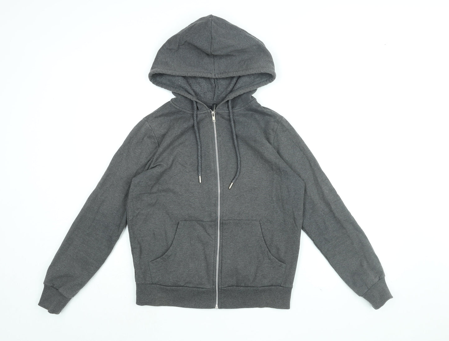 DeFacto Womens Grey Cotton Full Zip Hoodie Size XS Zip