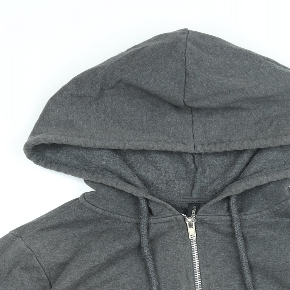 DeFacto Womens Grey Cotton Full Zip Hoodie Size XS Zip