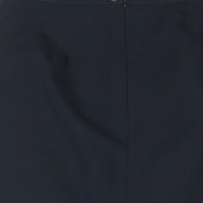 Bonmarché Womens Blue Polyester Straight & Pencil Skirt Size 12 Zip