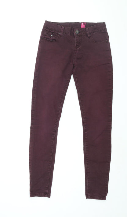 Supersoftskinny Womens Purple Cotton Skinny Jeans Size 8 L28.5 in Regular Zip
