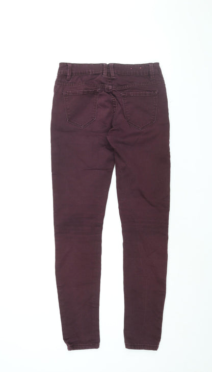Supersoftskinny Womens Purple Cotton Skinny Jeans Size 8 L28.5 in Regular Zip