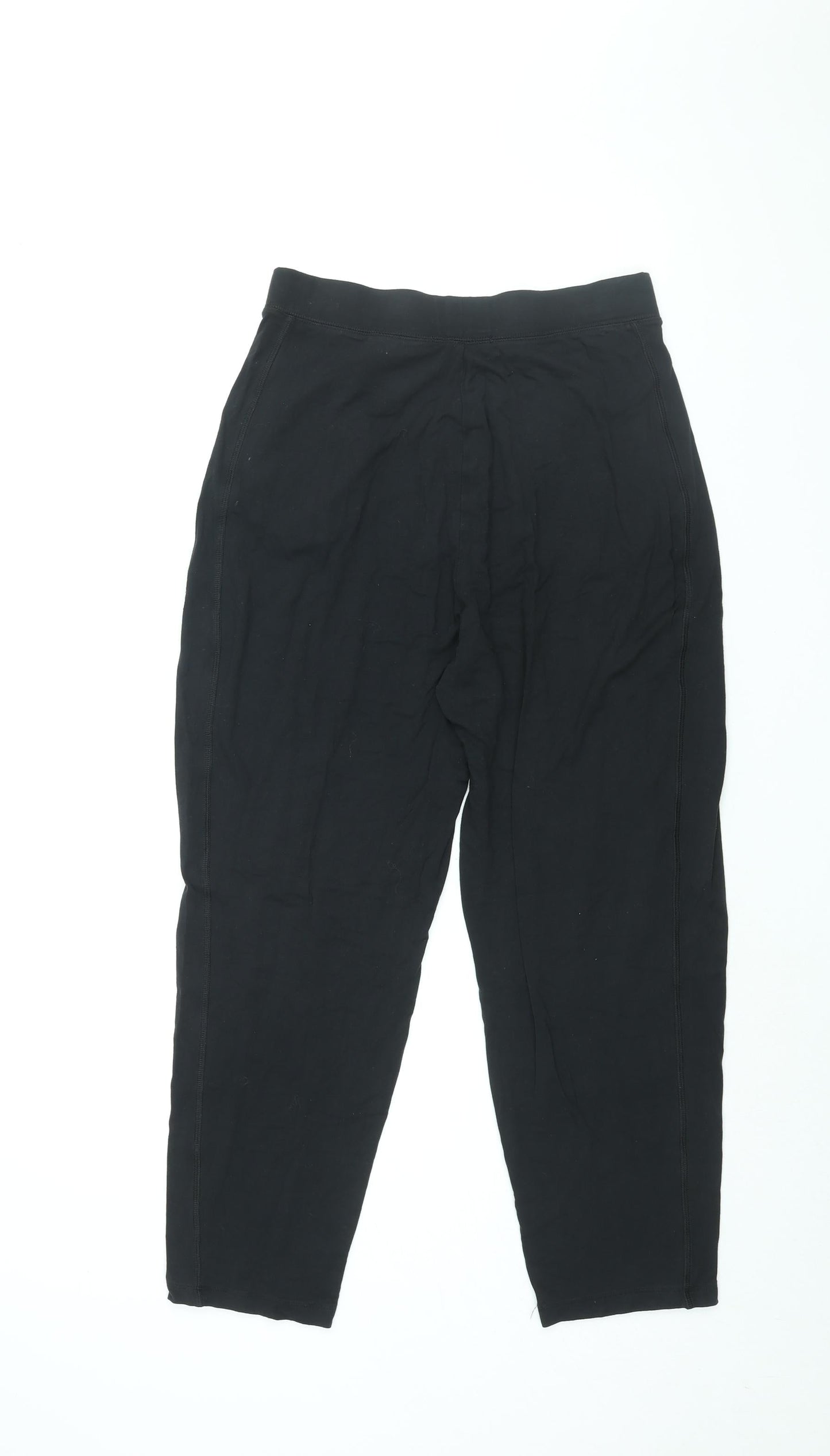 Womens UK Size 10 Marks and Spencer Regular Fit Cropped Black Trousers