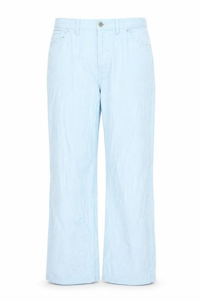 Womens UK Size 16 Monki Regular Fit Wide-Leg Blue Jeans