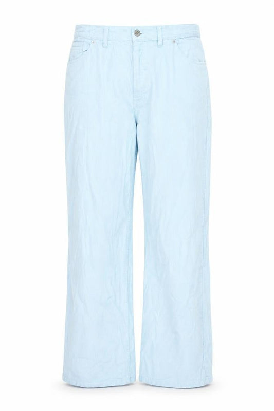 Womens UK Size 16 Monki Regular Fit Wide-Leg Blue Jeans