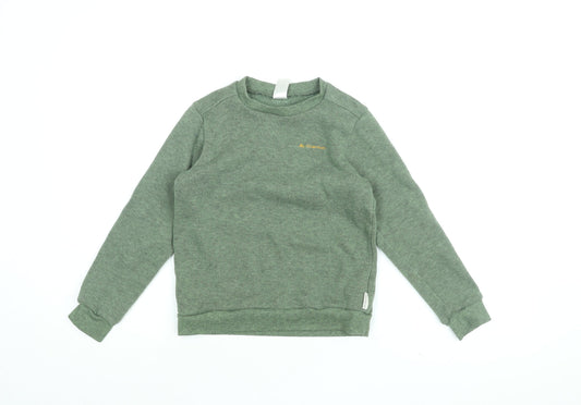 Quechua Boys Green Round Neck Polyester Pullover Jumper Size 10 Years Pullover