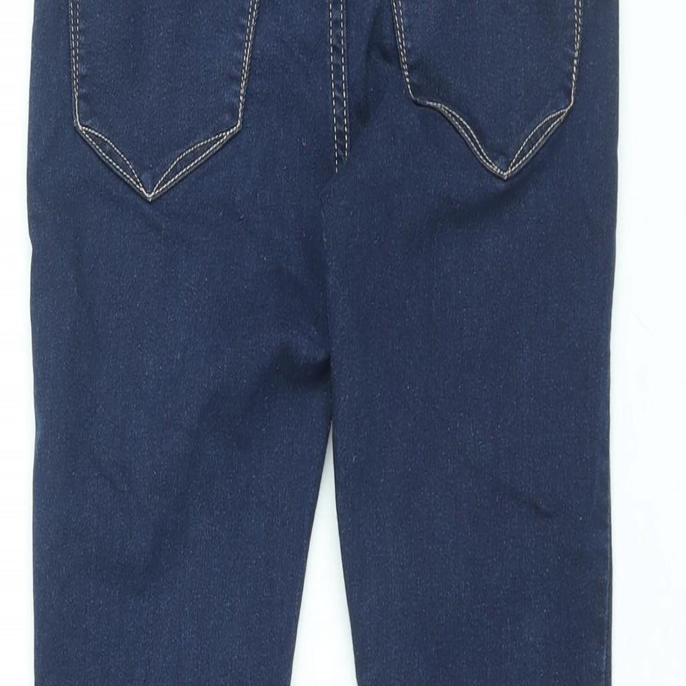 &Denim Girls Blue Cotton Skinny Jeans Size 9-10 Years L26 in Regular Zip