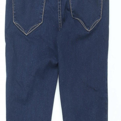 &Denim Girls Blue Cotton Skinny Jeans Size 9-10 Years L26 in Regular Zip