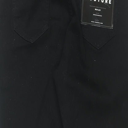 Aces Couture Womens Black Floral Cotton Skinny Jeans Size 6 L28 in Regular Zip