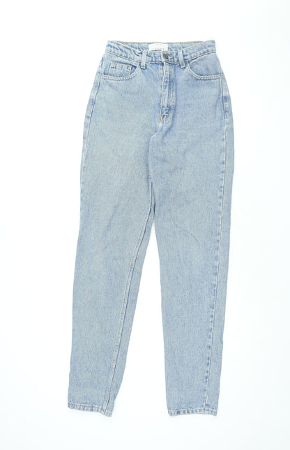 American Apparel Womens Blue Cotton Mom Jeans Size 26 in L32.5 in Regular Zip