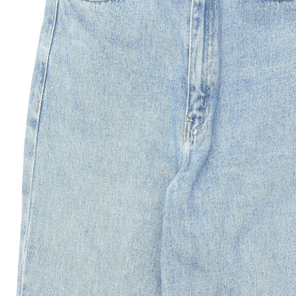 American Apparel Womens Blue Cotton Mom Jeans Size 26 in L32.5 in Regular Zip