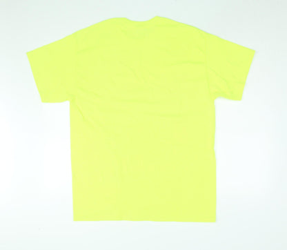 Womens UK Size L Love Yellow Basic T-Shirt