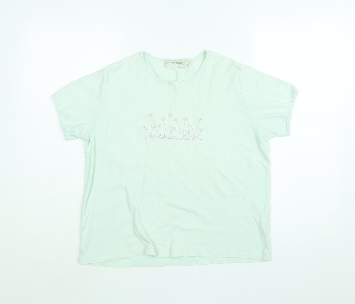 Womens UK Size 14 Holmewood Blue Basic T-Shirt