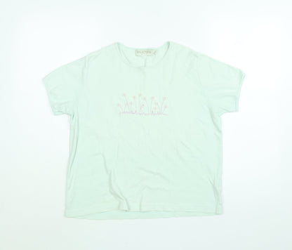 Womens UK Size 14 Holmewood Blue Basic T-Shirt