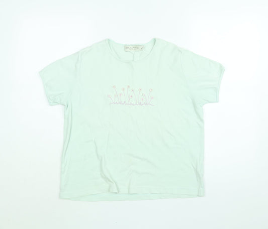 Womens UK Size 14 Holmewood Blue Basic T-Shirt