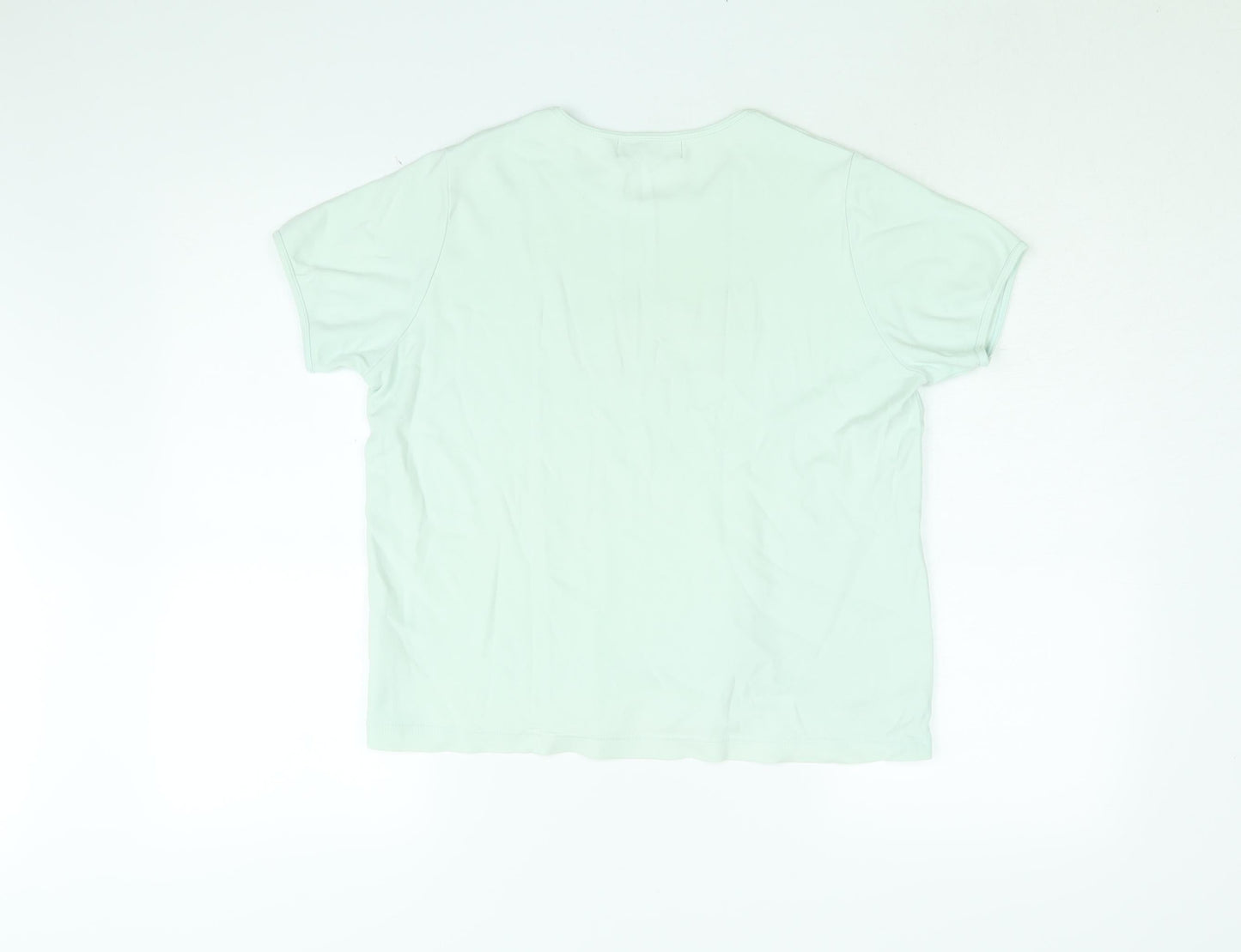 Womens UK Size 14 Holmewood Blue Basic T-Shirt