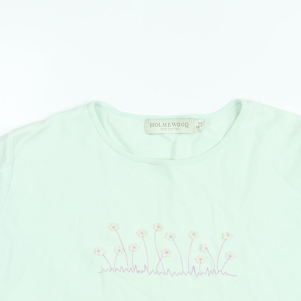 Womens UK Size 14 Holmewood Blue Basic T-Shirt