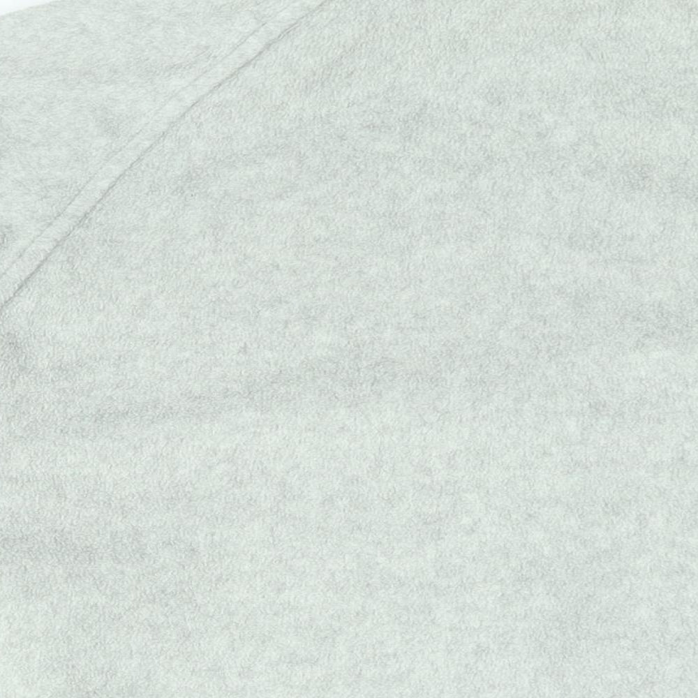 Casual Comfort Womens Grey Polyester Full Zip Sweatshirt Size 18 Zip