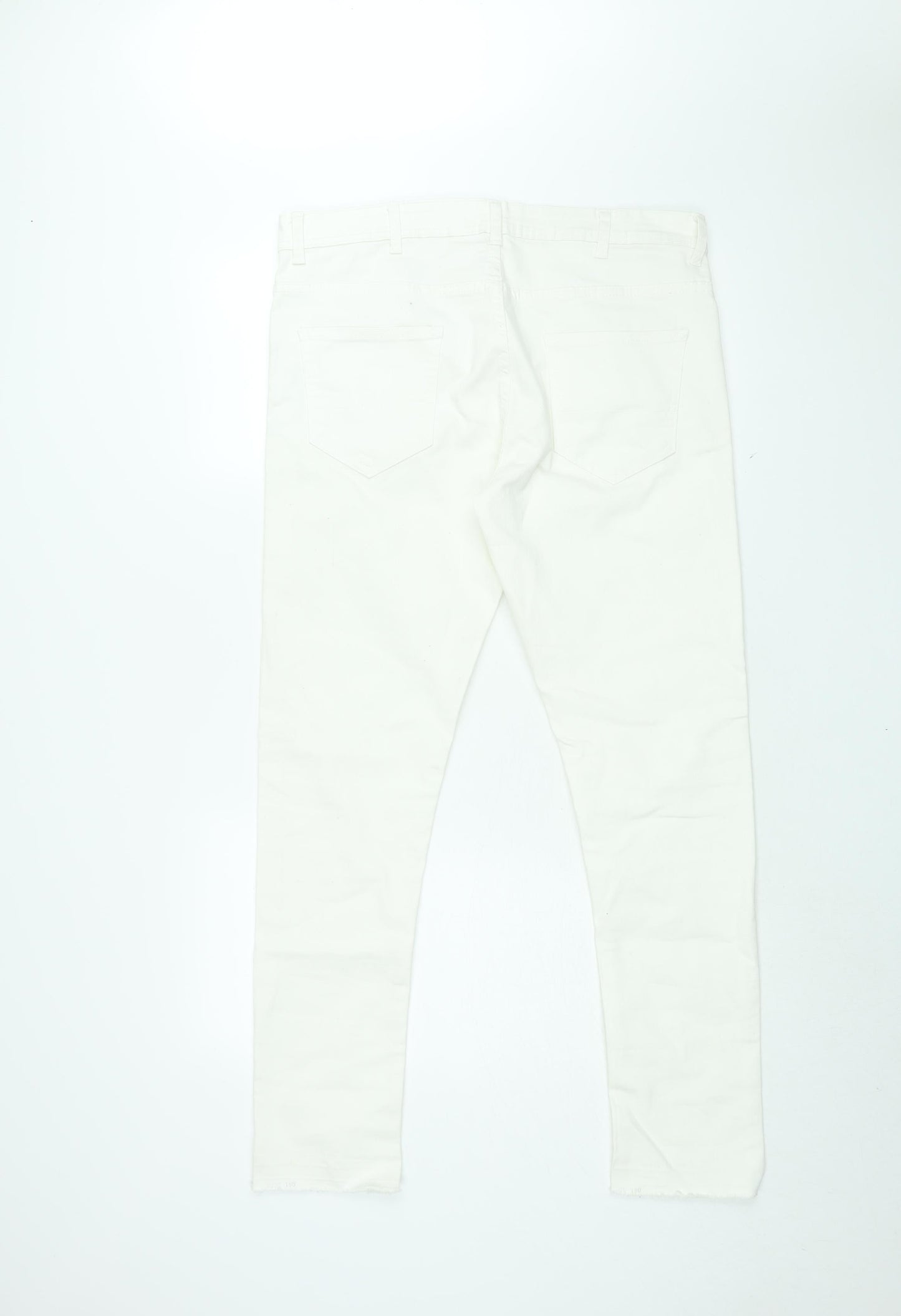 Denim Co Womens White Cotton Skinny Jeans Size 36 in L30 in Regular Zip