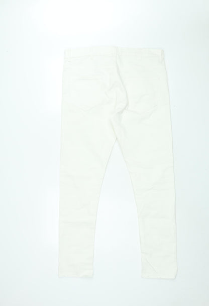 Denim Co Womens White Cotton Skinny Jeans Size 36 in L30 in Regular Zip