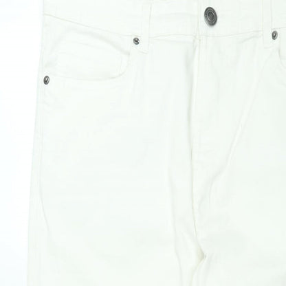 Denim Co Womens White Cotton Skinny Jeans Size 36 in L30 in Regular Zip