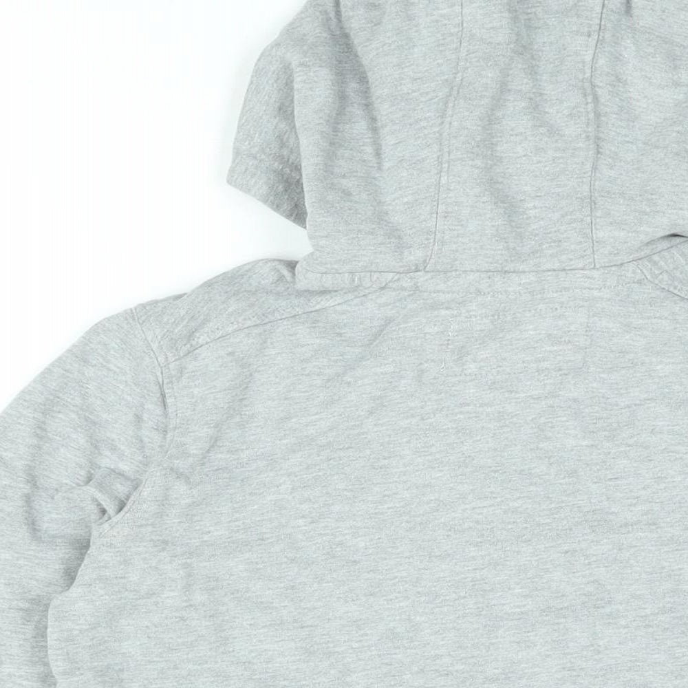 Marks and Spencer Boys Grey Cotton Full Zip Hoodie Size 10-11 Years Zip