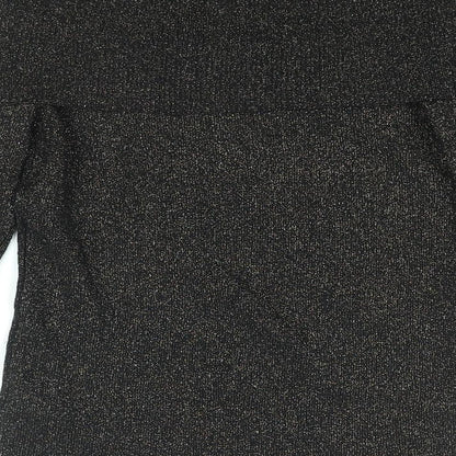 Womens UK Size S Oasis Black Basic T-Shirt