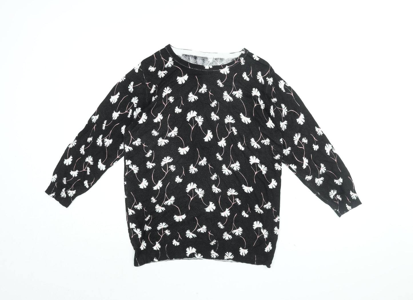 Womens UK Size 14 Debenhams Black Pullover Jumper