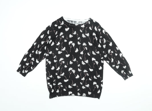 Womens UK Size 14 Debenhams Black Pullover Jumper