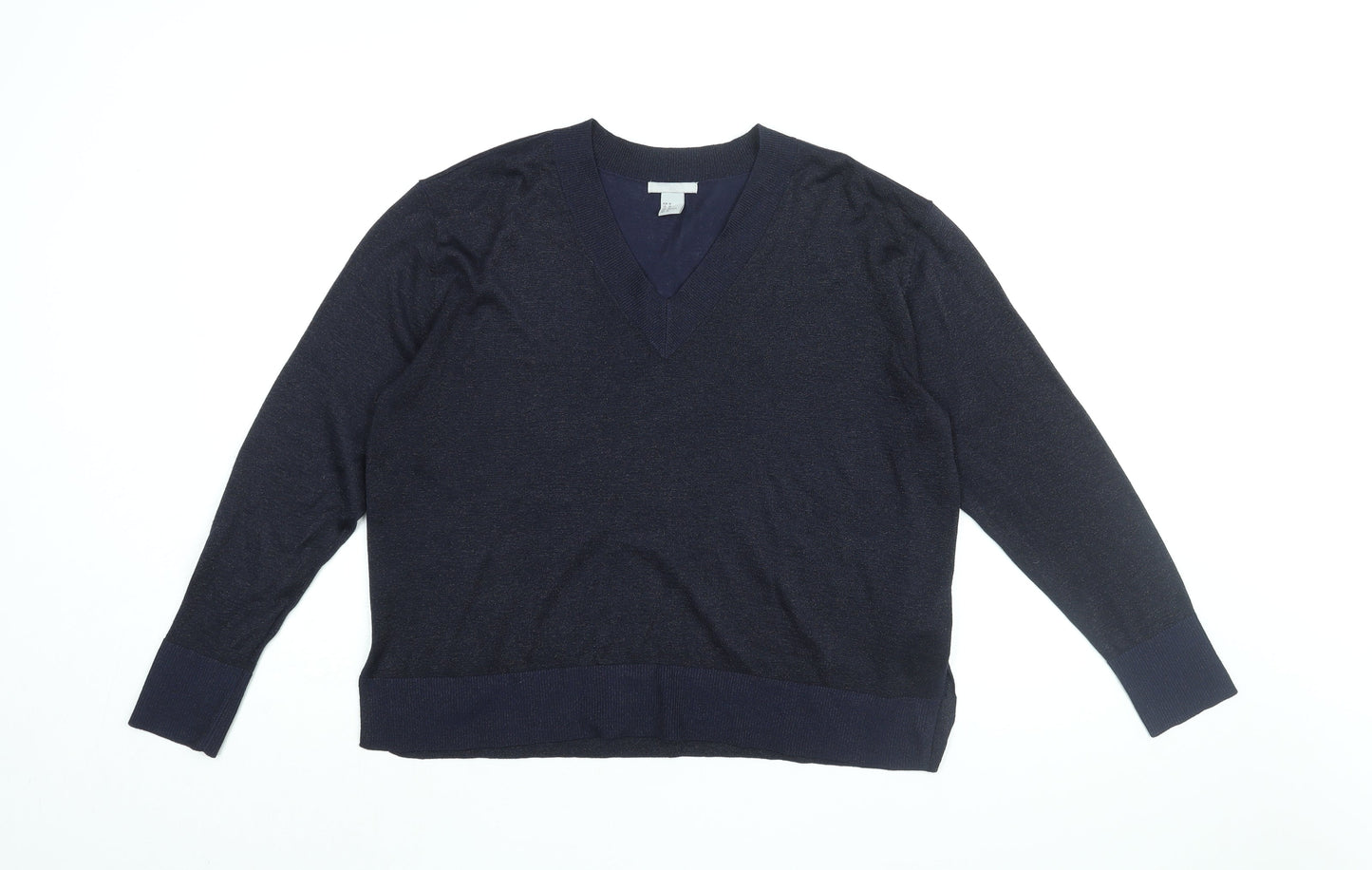 Womens UK Size M H&M Blue Pullover Jumper