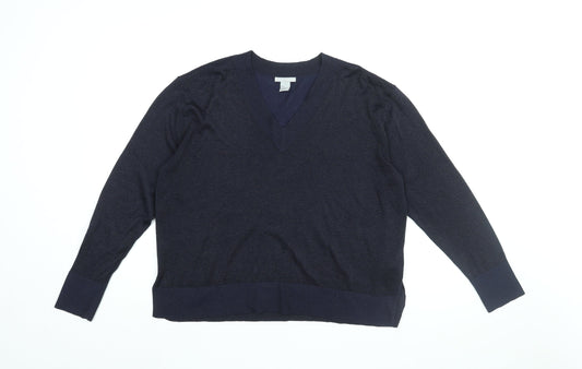Womens UK Size M H&M Blue Pullover Jumper