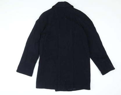 Klass Womens Blue Overcoat Coat Size 10 Button