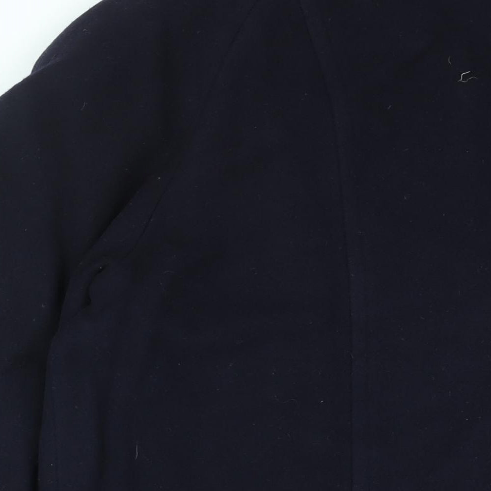 Klass Womens Blue Overcoat Coat Size 10 Button