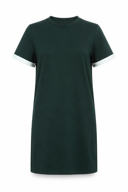 Forever 21 Womens Green Polyester Shift Size S Round Neck Pullover