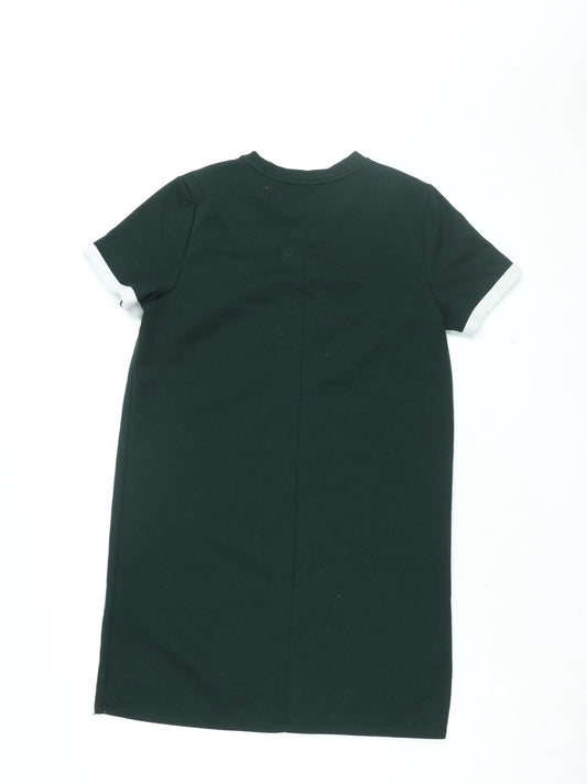 FOREVER 21 Womens Green Polyester Shift Size S Round Neck Pullover