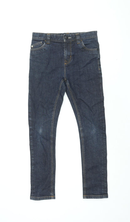NEXT Boys Blue Cotton Skinny Jeans Size 10 Years L25 in Regular Zip