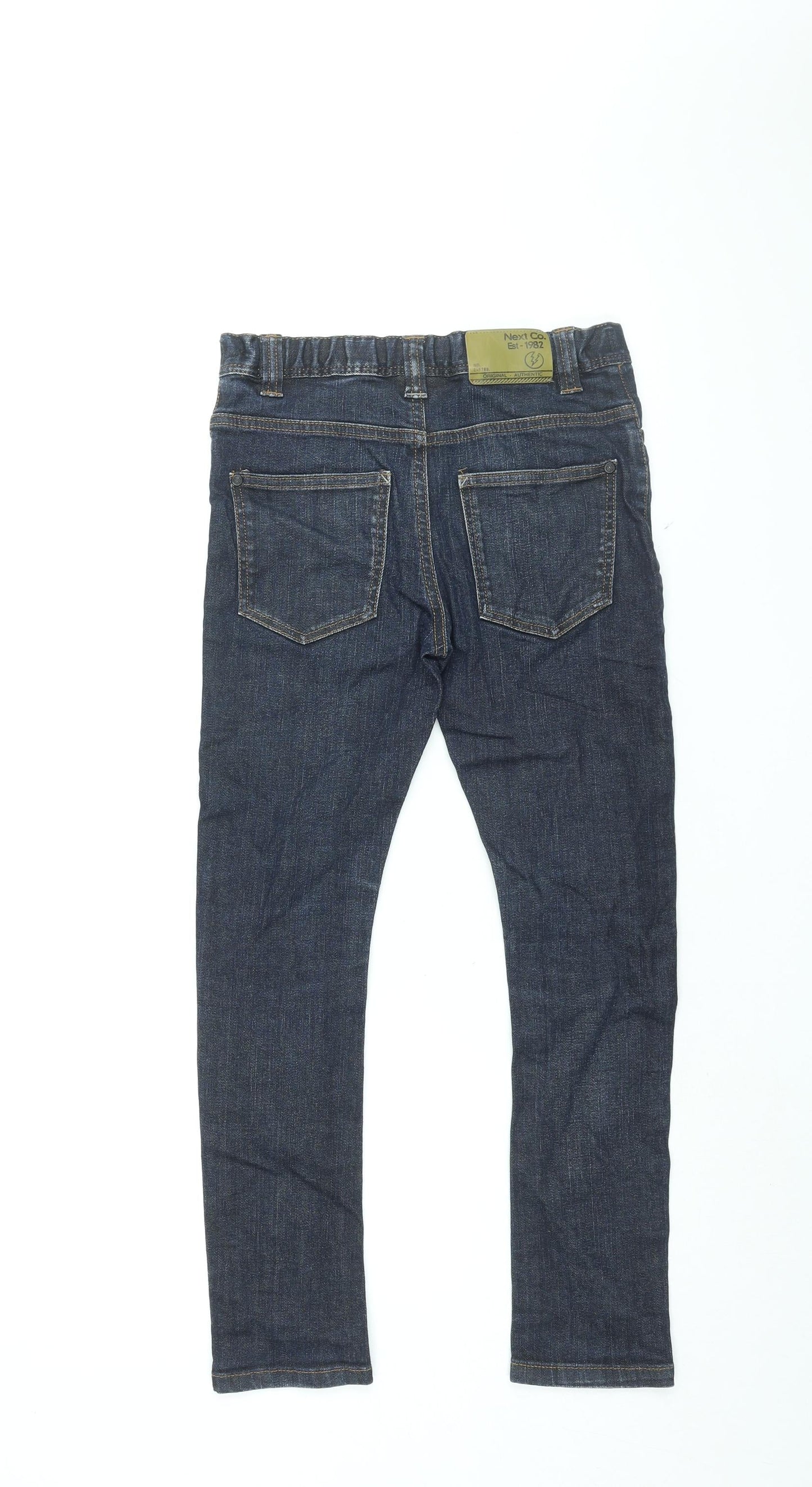 NEXT Boys Blue Cotton Skinny Jeans Size 10 Years L25 in Regular Zip