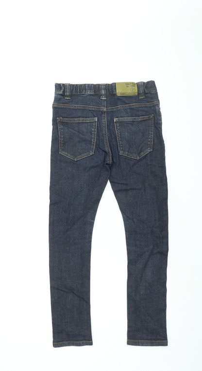 NEXT Boys Blue Cotton Skinny Jeans Size 10 Years L25 in Regular Zip