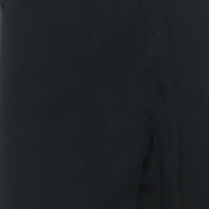 Fahri Womens Black Polyester Trousers Size 10 L26.5 in Regular Zip