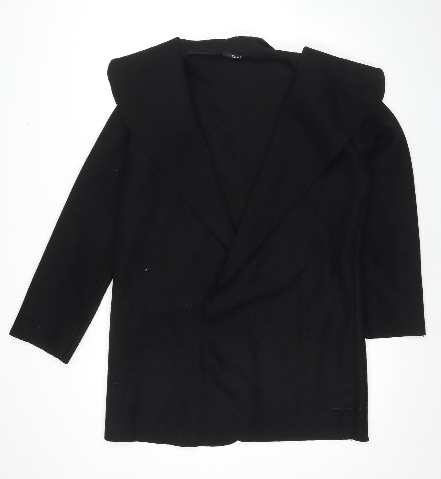 Womens UK Size 8 Quiz Black Overcoat
